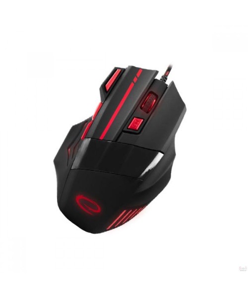 ΕΝΣΥΡΜΑΤΟ ΠΟΝΤΙΚΙ Wolf Gaming mouse μαύρο/κόκκινο 7 Keys 2400dpi EGM201R