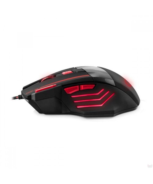 ΕΝΣΥΡΜΑΤΟ ΠΟΝΤΙΚΙ Wolf Gaming mouse μαύρο/κόκκινο 7 Keys 2400dpi EGM201R